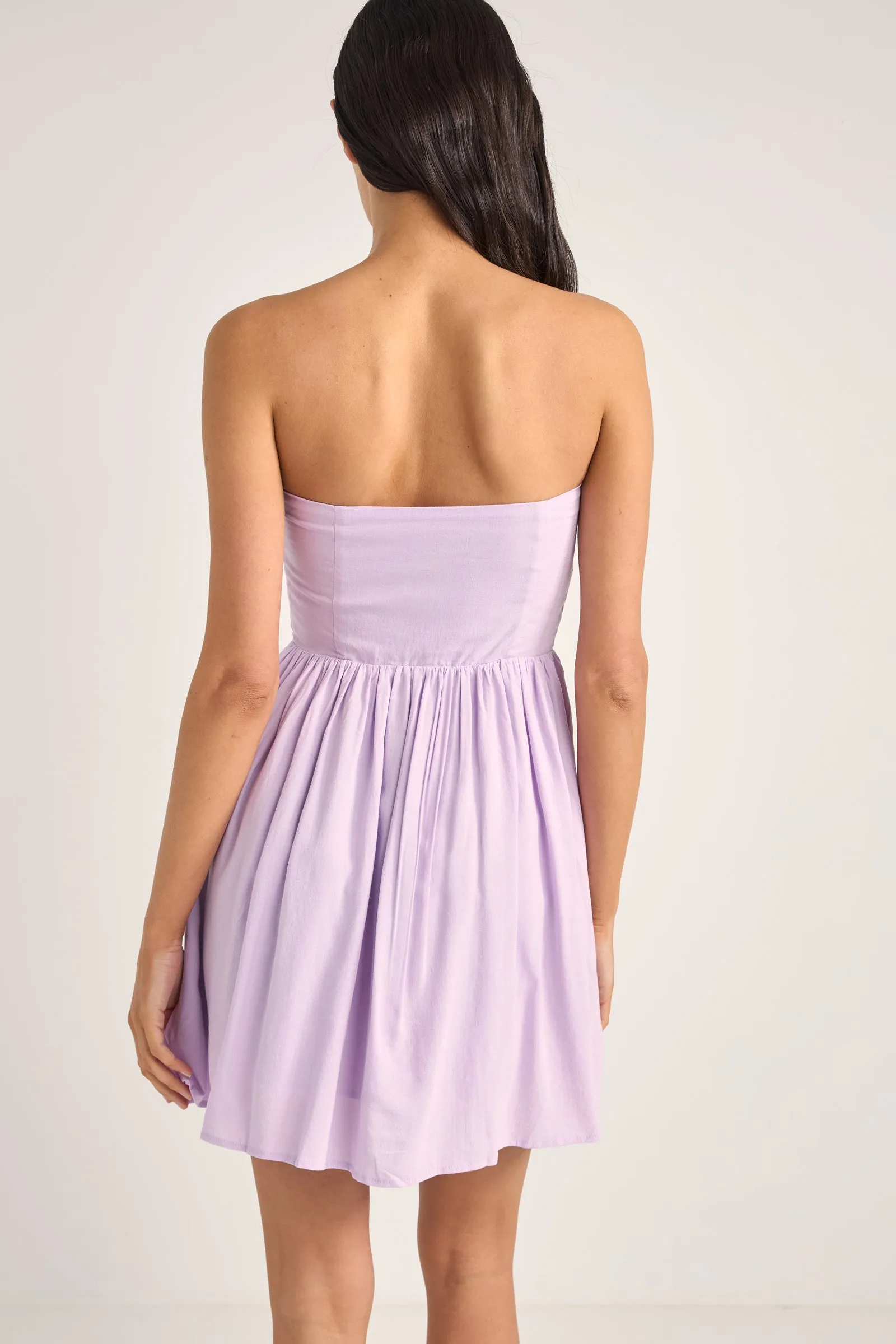 Haven Halter Mini Dress Lilac
