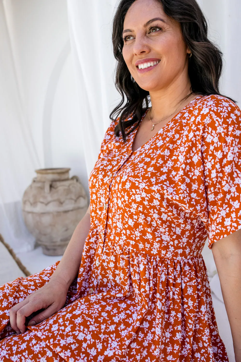 Isla Dress - Petite White Floral