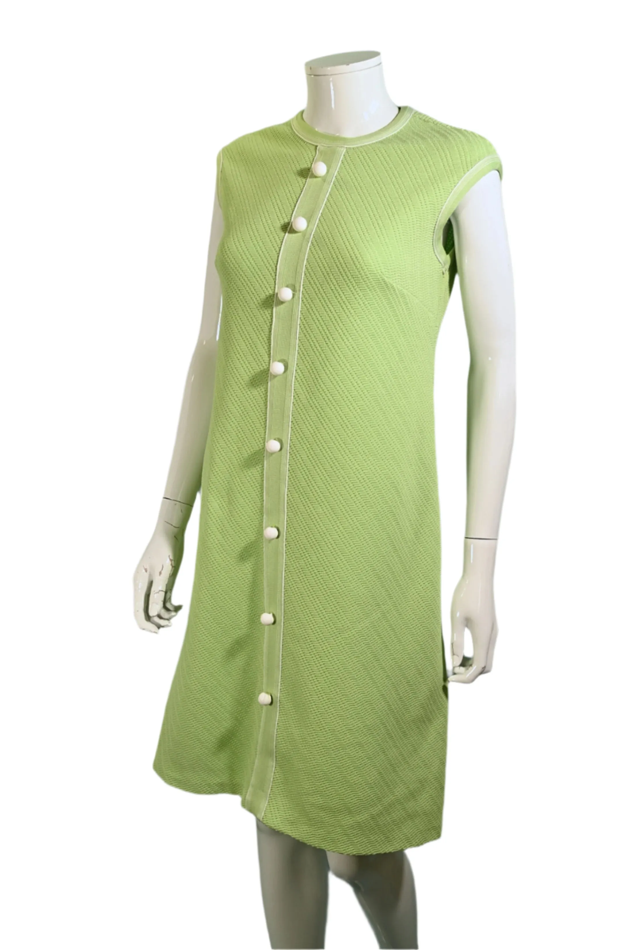 Vintage 60s Mint Green Mod A Line Dress M