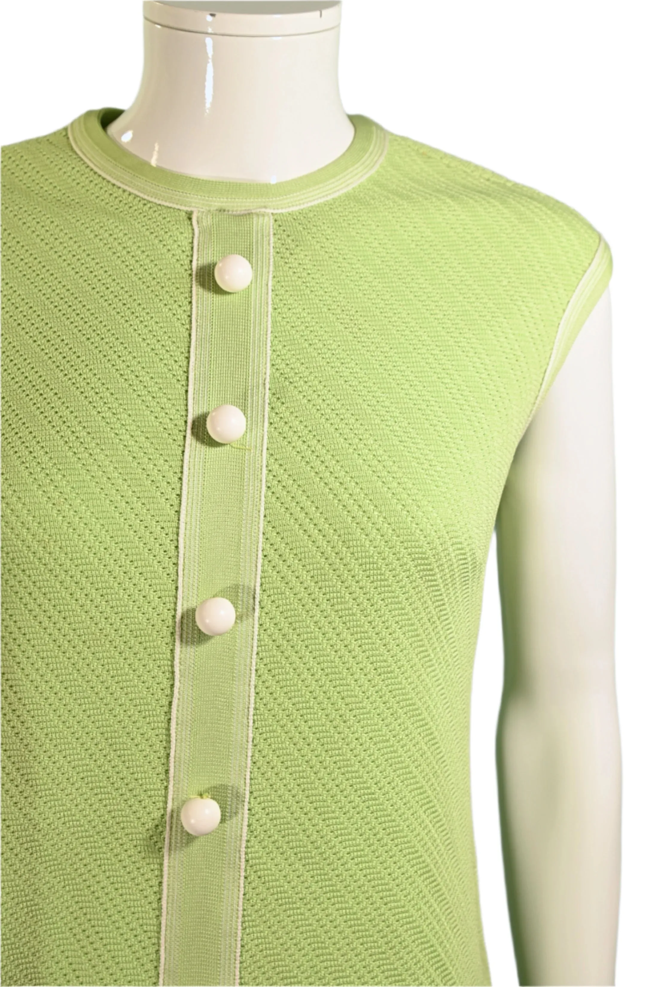 Vintage 60s Mint Green Mod A Line Dress M