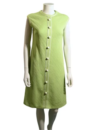 Vintage 60s Mint Green Mod A Line Dress M