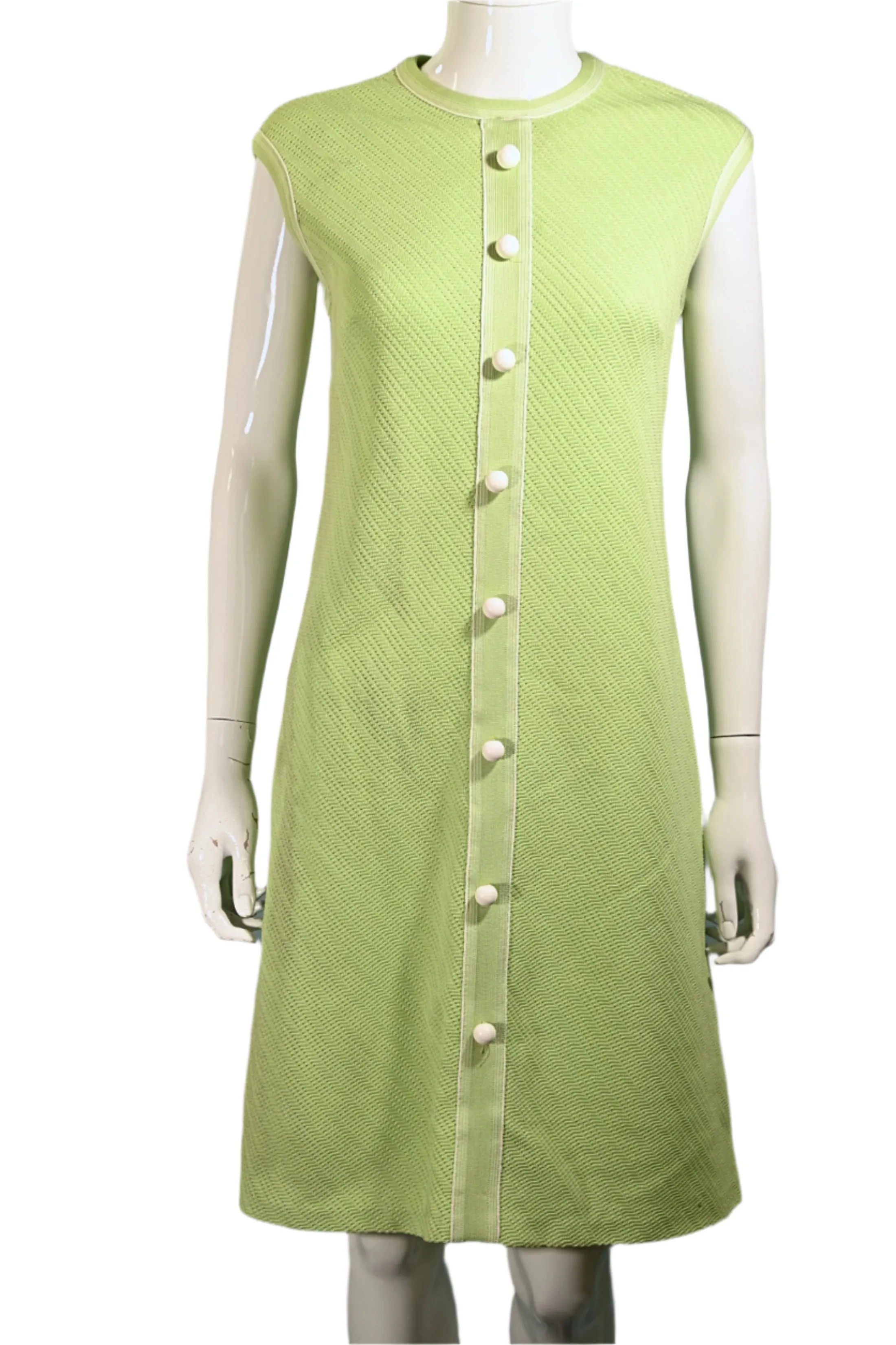Vintage 60s Mint Green Mod A Line Dress M