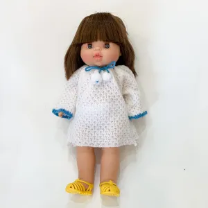 Vintage White Pom Pom Sweater Dress (for Minikane Gordis doll)